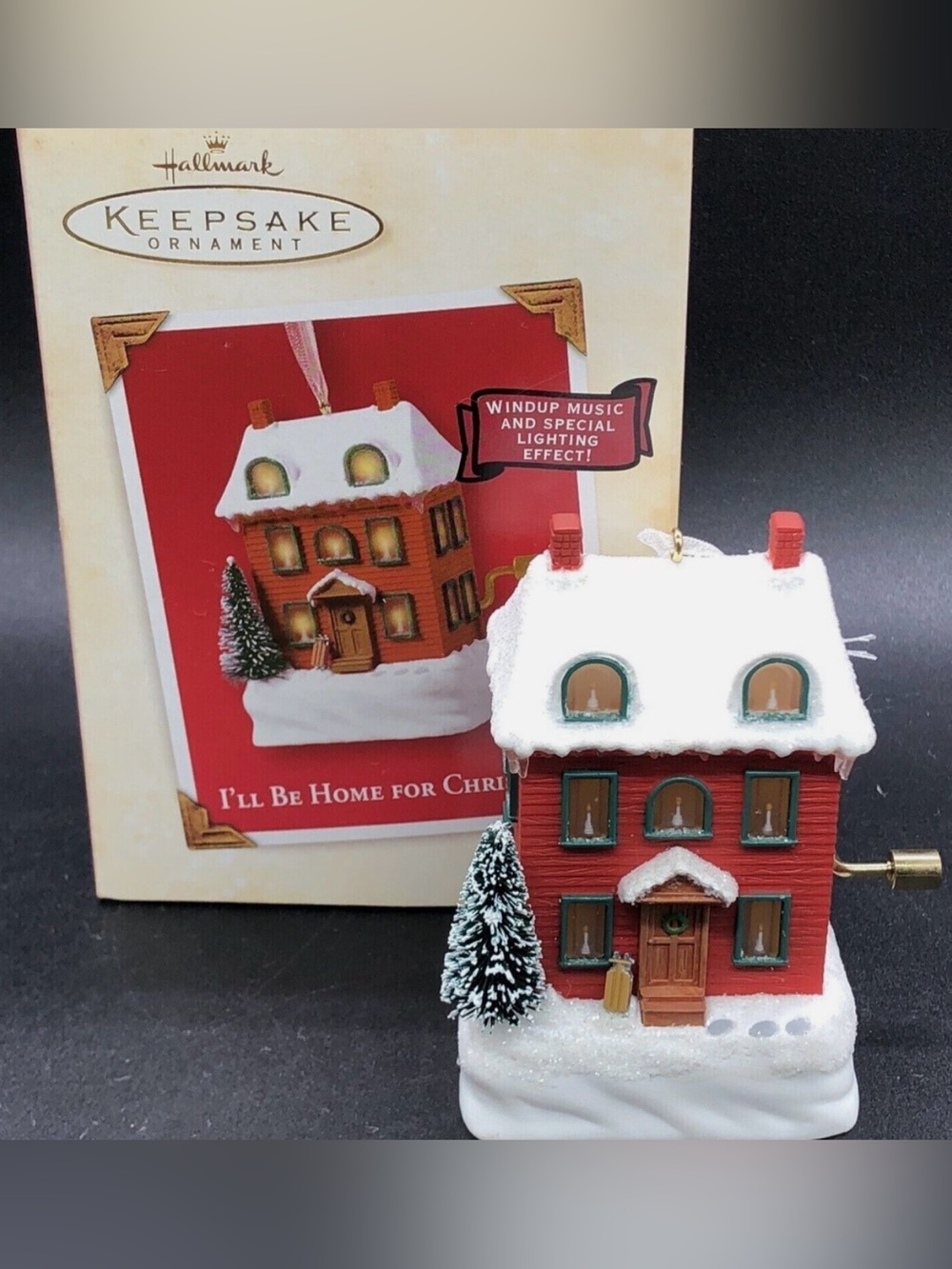 Hallmark 'I'll Be Home for Christmas' Red Snowy House Keepsake Ornament